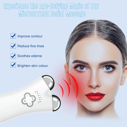 Microcurrent Device For Face And Neck, Mini Facial Toning Device -Face Massager Roller For Face Lift,Wrinkle Removal, Anti Aging, And Skin Rejuvenation