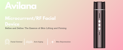 RF Microcurrent Facial Toner - Anti-Aging Skin Tightening Machine for Face and Neck - Eye De-Puffing, Lifting, Firming, and Wrinkle Reduction Beauty Device